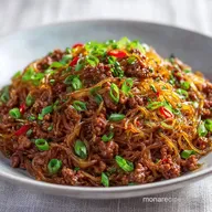 Ground Beef Rice Noodles: Savory and Chewy