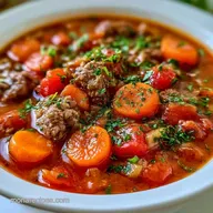 Ground Beef Veggie Soup: One-Pot