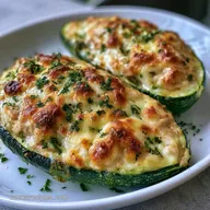 Cheesy Tuna Melt Zucchini Boats: Baked to Golden
