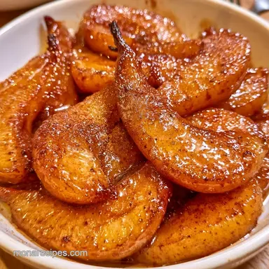 Baked Pears with Honey and Cinnamon Recipe Card