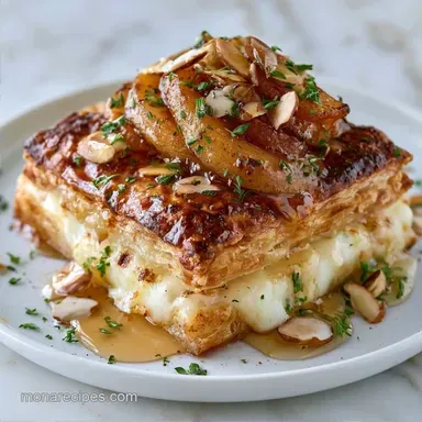 Brie Pear Puff Pastry for 18 Bites