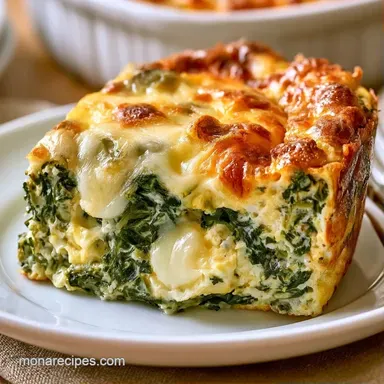 Cottage Cheese Egg Bake with Spinach Recipe Card