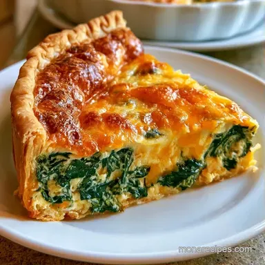 Cottage Cheese Quiche for 6 Servings Recipe Card