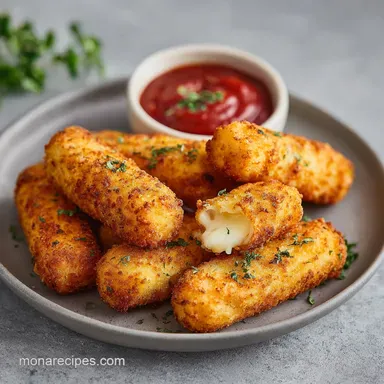 Air Fryer Mozzarella Sticks: Crispy Recipe in 23 Minutes Recipe Card