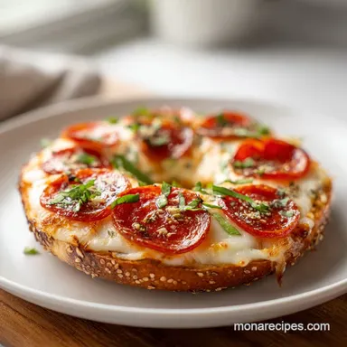 Pizza Bagels: Crispy 10-Minute Baked Snack for 4 Servings