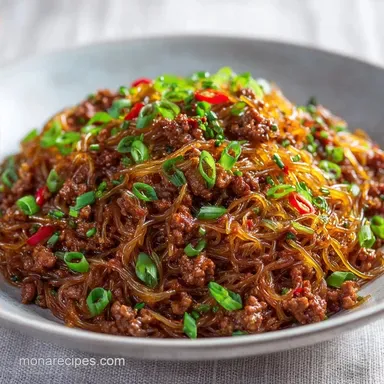 Ground Beef Rice Noodles in 25 Minutes