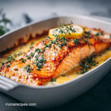 Best Healthy Baked Salmon Recipe for 4 Servings Recipe Card