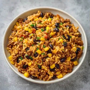 Healthy Taco Skillet: One-Pot Recipe Card