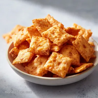 Homemade Cheez Its Recipe: Crispy Cheddar Crackers in 50 Minutes Recipe Card