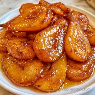 Maple Baked Pears for 4 Servings Recipe Card