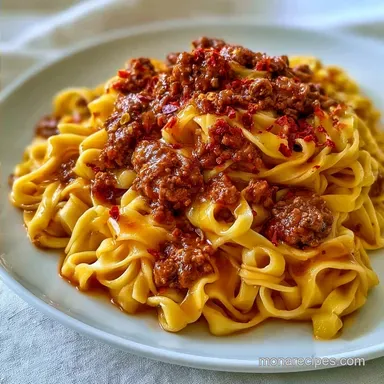 Mongolian Ground Beef Noodles in 25 Min