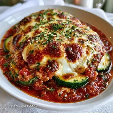 Baked Mozzarella Marinara Zucchini