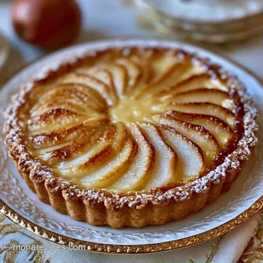 Pear Custard Pie with Bosc Pears Recipe Card