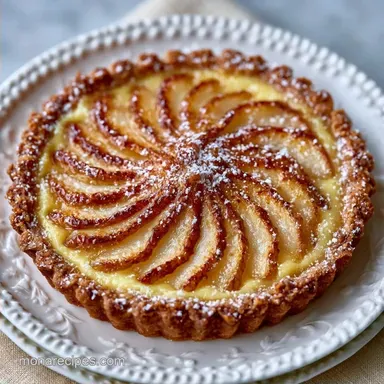 Pear Custard Pie with Bosc Pears