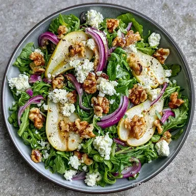 Pear Arugula Salad with Goat Cheese