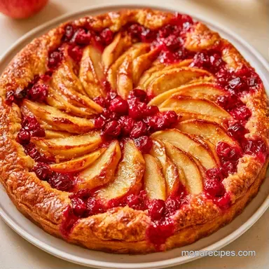 Pear Cranberry Crostata for 8 Servings Recipe Card