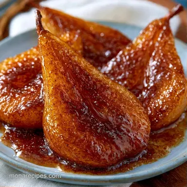Pears Baked with Brown Sugar Recipe Card