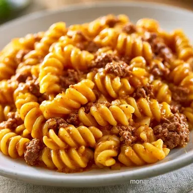 Quick Ground Beef Pasta in 30 Minutes Recipe Card