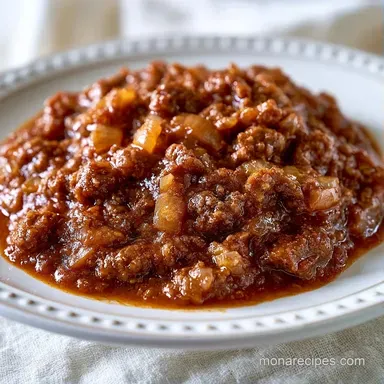Savory Ground Beef Stew One-Pot Recipe Card