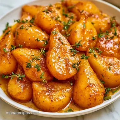 Savory Poached Pears with White Wine