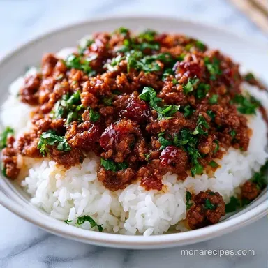 Spicy Korean Beef Bowl in 15 Minutes Recipe Card