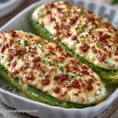 Stuffed Zucchini Boats for 4 Servings