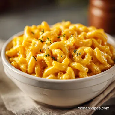 Truffle Mac and Cheese with White Cheddar for 4 Servings Recipe Card