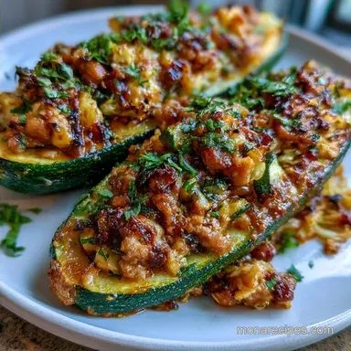Turkey Stuffed Zucchini in 35 Minutes