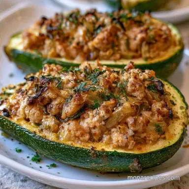 Turkey Zucchini Boats for 4 Servings