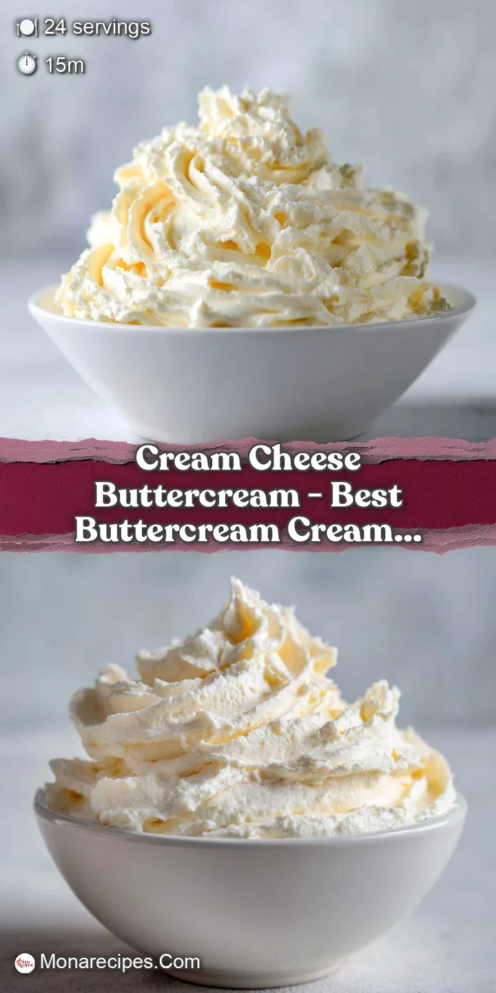 A luscious swirl of pale ivory cream cheese frosting, showing a soft, airy texture with glossy sheen