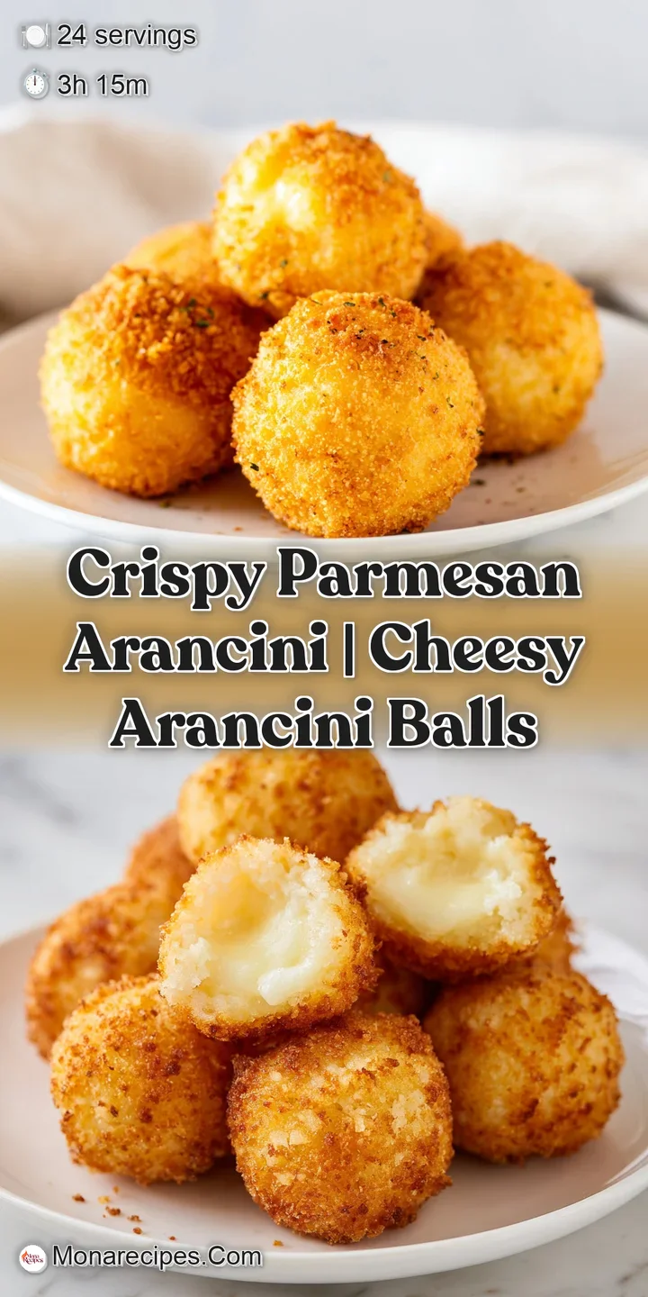 Extreme close-up of a crispy golden rice ball split open to reveal a center of gooey, melted white mozzarella.