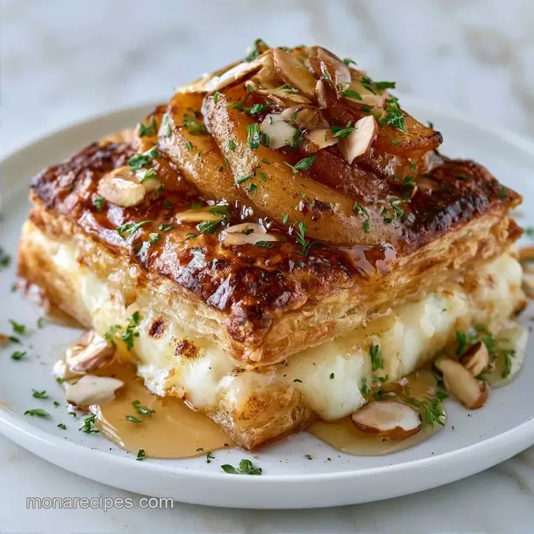 Brie Pear Puff Pastry with Honey