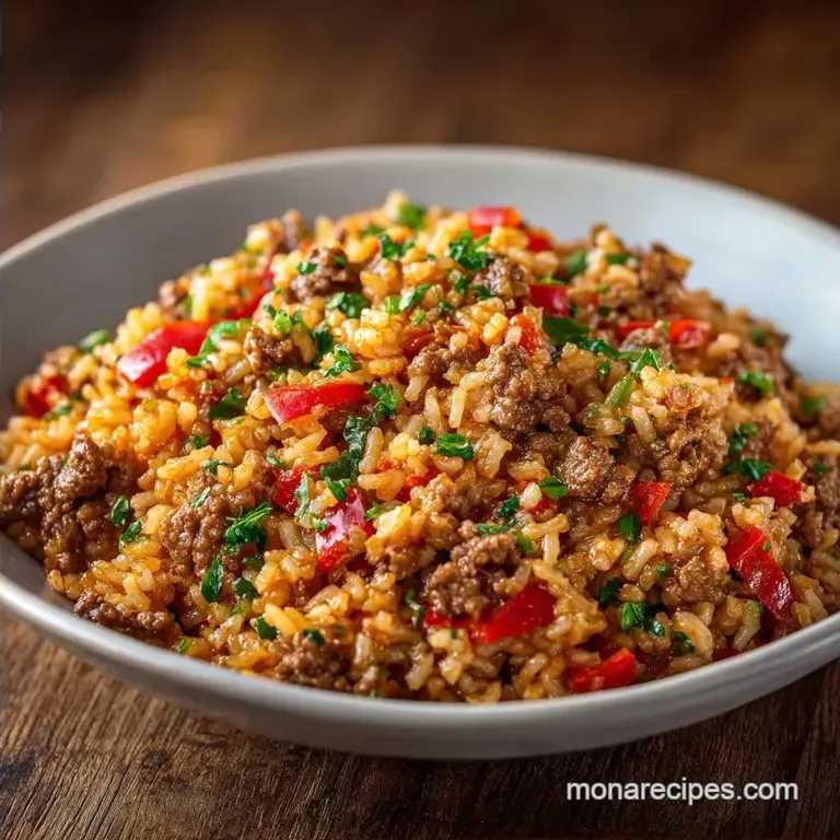Quick Ground Beef Rice Skillet: Savory and Hearty