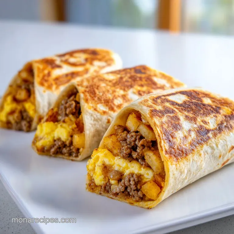 Breakfast Burritos with Egg and Sausage