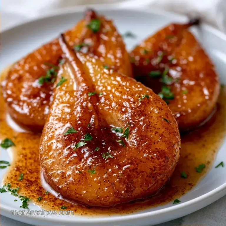 Caramelized Pears Baked with Brown Sugar