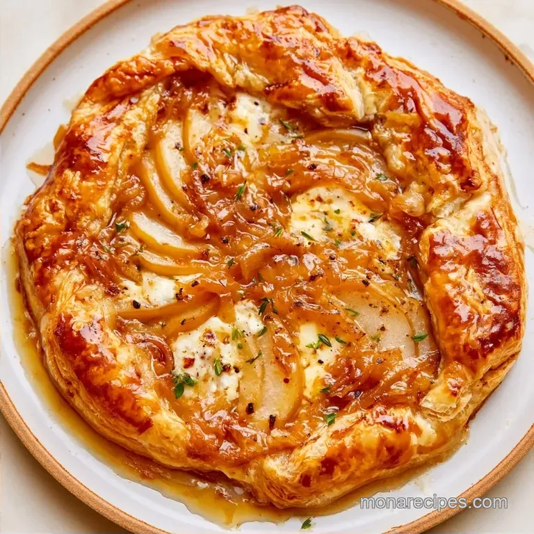 Savory Pear Tart with Goat Cheese and Onions